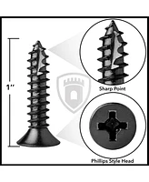 Cauldham Bright Brass Wood Screws #9 x 1 Inch for Door Hinges - 25 pack