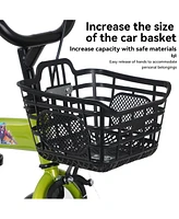 18 inch sporty kids bike with training wheels and stand Adjustable saddle Suitable for aged 5-10 years tall Height 39-49 inches