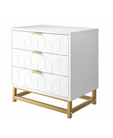 gaomon 3 Drawer Dresser For , Modern Dressers & Chests Of , Wood Dresser Chest Organizer With Metal Legs, For