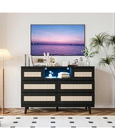 gaomon Rattan Dresser for Bedroom