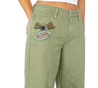 Von Dutch Women's Logo Wide-Leg Jeans