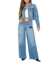 Von Dutch Women's Zip-Front Denim Jacket