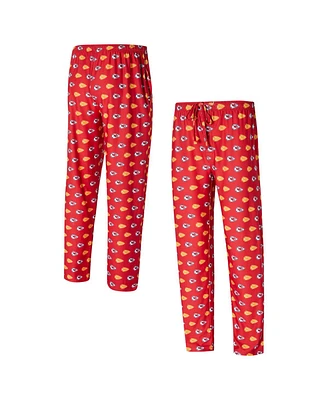 Concepts Sport Men's Red Kansas City Chiefs Record Allover Print Knit Pants