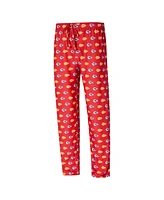 Concepts Sport Men's Red Kansas City Chiefs Record Allover Print Knit Pants