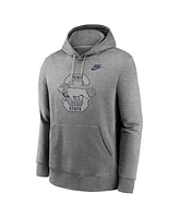 Nike Men's Heather Gray Penn State Nittany Lions Legacy Logo Club Fleece Pullover Hoodie