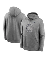 Nike Men's Heather Gray Penn State Nittany Lions Legacy Logo Club Fleece Pullover Hoodie