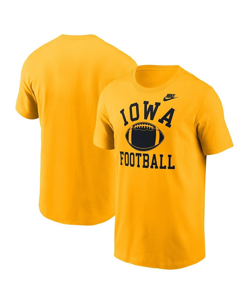 Nike Men's Gold Iowa Hawkeyes Legacy Football Icon T-Shirt