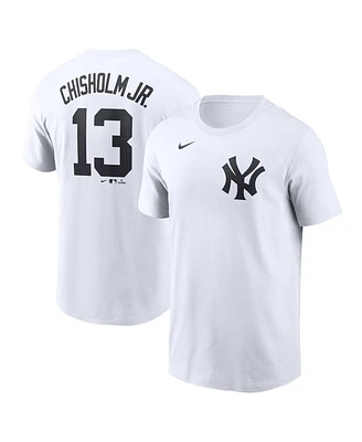 Nike Men's Jazz Chisholm Jr. White New York Yankees Fuse Name Number T-Shirt