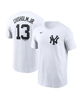 Nike Men's Jazz Chisholm Jr. White New York Yankees Fuse Name Number T-Shirt