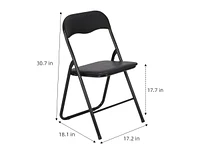 gaomon Folding Chairs Pack with Cushion, Outdoor and Indoor Event Portable Folding Chairs with Non-Slip Feet Pads, Stackable Chairs for Meeting