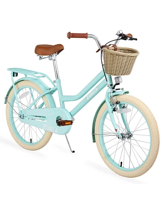 Streamdale Furniture Multiple Colors,Girls Bike with Basket for 7-10 Years Old Kids,20 inch wheel, No Training Wheels Included