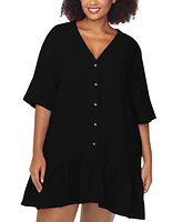 Raisins Curve Trendy Plus Sol Cotton Cover-Up