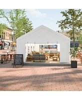 16x32FT Party Tent Heavy Duty, Large Wedding Event Shelters with 3 Storage Bags & Removable Sidewalls, Outdoor Canopy Gazebo Commercial Tents for Part