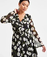 I.n.c. International Concepts Women's Ruffled Floral Smocked-Waist Dress, Exclusively at Macy's