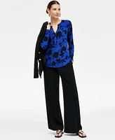 I.n.c. International Concepts Women's Printed Button Shirt, Exclusively at Macy's
