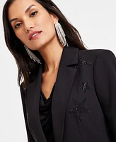 I.n.c. International Concepts Women's Embellished-Star Blazer, Exclusively at Macy's