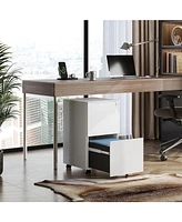 2-Drawer Mobile File Cabinet with Lock