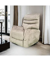 Rocking Swivel Recliner Chair for Living Room, 360 Degree Swivel, Adjustable Modern Reclining Chair, Classic and Traditional Recliner Sofa with Lumbar