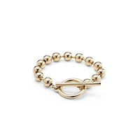 UNOde50 Sterling Silver and 18K Gold Pated Metal Ring Bar Bracelet