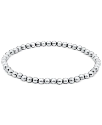 Giani Bernini Polished Beaded Stretch Bracelet (4mm) 18k Gold over Sterling Silver, Exclusively at Macy's