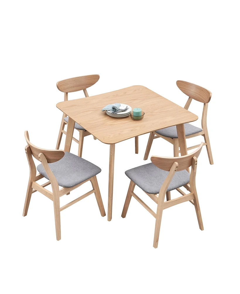 Streamdale Furniture (1 Table with 4 Chairs)Wooden Dining Table Set