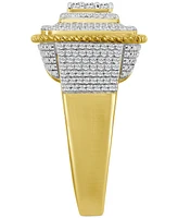 Men's Diamond Statement Ring (1 ct. t.w.) in 10k Yellow Gold