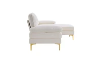 Slickblue Three-Seat Modular Sofa Simple and Stylish Indoor Seating for Modern Living Spaces