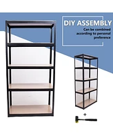 Slickblue 5-Tier Adjustable Garage Storage Shelves Heavy-Duty Metal Utility Rack for Warehouse, Pantry, and Kitchen