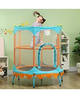 Qaba Trampoline for Kids, 4.6FT Mini Toddler Trampoline,