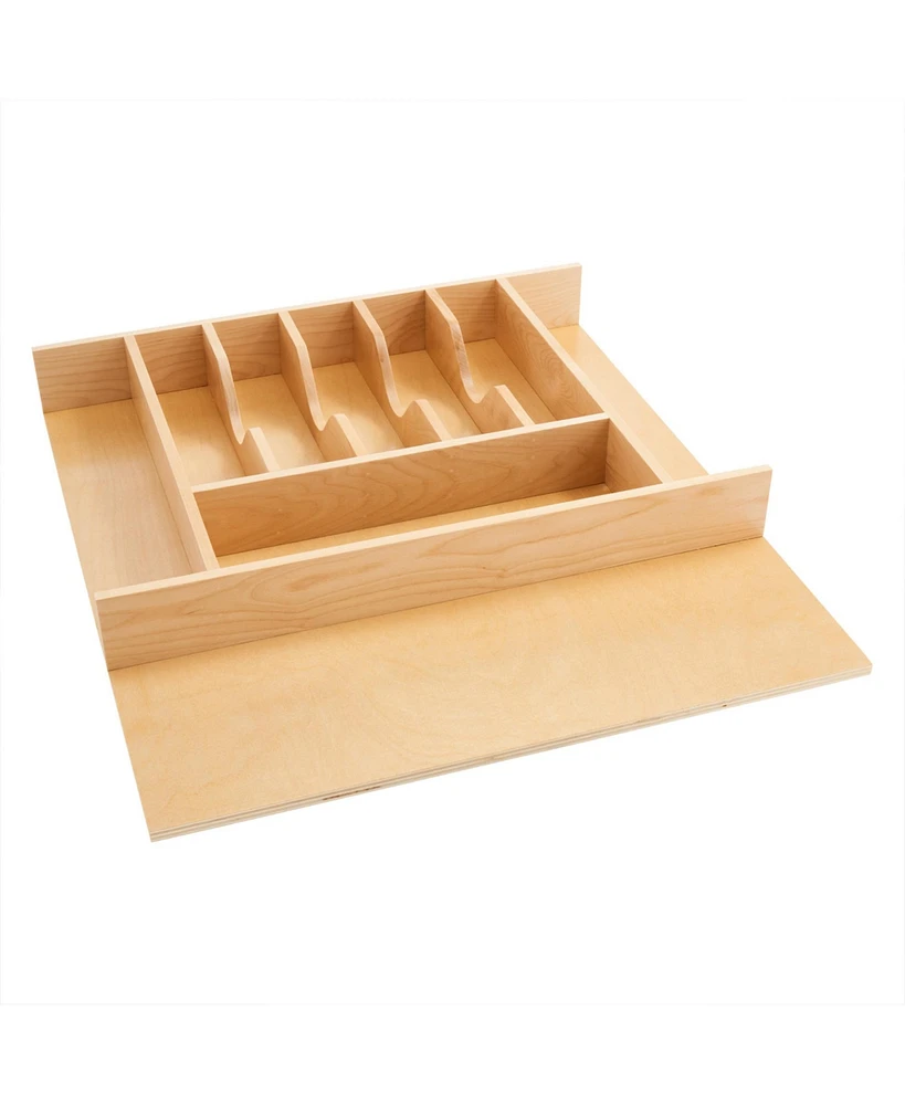 Rev-a-Shelf 9 Cutlery Compartment Tray Cabinet Insert Tall, Maple, 4WCT-3