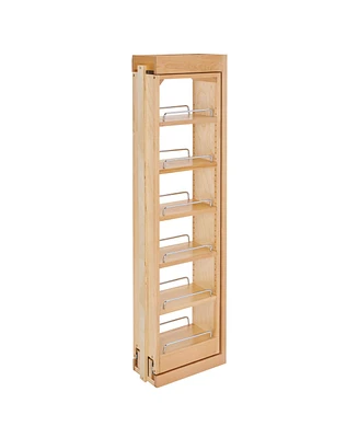 Rev-a-Shelf Pullout Wall Filler Cabinet Wooden Organizer, 42" Hgt, 432-WF42-6C