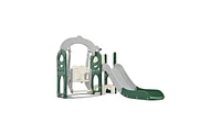 Slickblue 5-in-1 Toddler Slide and Swing Set Versatile Playground Equipment for Indoor and Outdoor Play