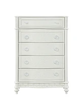 Streamdale Furniture Dorothy Chest, Ivory Finish