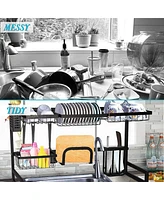 Slickblue Over-the-Sink Dish Drying Rack for Efficient Kitchen Space Utilization