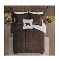 Plush to Sherpa Down Alternative Comforter Set