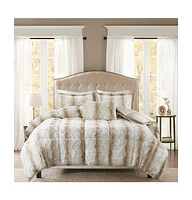 Streamdale Furniture 4PC Faux Fur Comforter Set