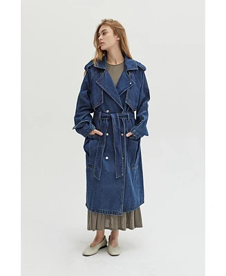 Crescent Women's Jaylene Denim Trench Coat