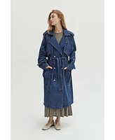 Crescent Women's Jaylene Denim Trench Coat