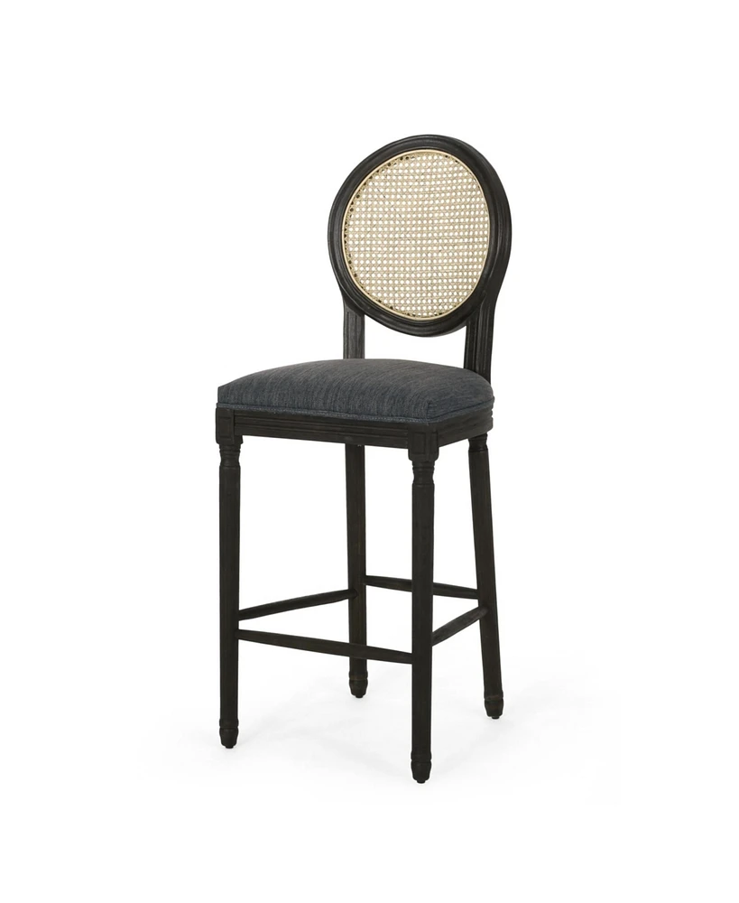 The Pop Home Set of 2 Rattan Counter Height Bar Stool with Upholstered Seat-The Pop Home