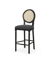 The Pop Home Set of 2 Rattan Counter Height Bar Stool with Upholstered Seat-The Pop Home