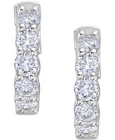 Diamond Scalloped Hoop Earrings (2 ct. t.w.) 14k White or Yellow Gold