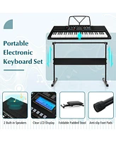 Costway Sonart 61-Key Electronic Keyboard Piano Starter Set Toy