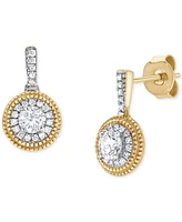 Diamond Drop Earrings (1/2 ct. t.w.) in 10k Yellow Gold