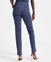 I.n.c. International Concepts Women's Pinstripe Straight-Leg Jeans, Exclusively at Macy's