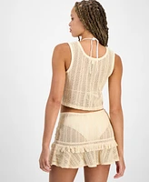 Miken Juniors' Crochet Cover-Up Tank, Exclusively at Macy's