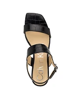 Calvin Klein Women's Kayor Strappy Open Toe Wedge Sandals