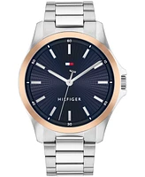 Tommy Hilfiger Men's Quartz Silver-Tone Stainless Steel Bracelet Watch Set 42mm