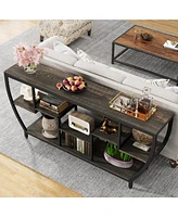 Tribesigns Rustic Console Table with Storage and Shelves,70.9 Inch Long Industrial Entryway Tv Stand