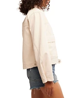 Free People Women's Blair Faux-Suede Wide-Sleeve Jacket