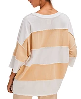 Free People Women's Maddie Cotton Wide-Stripe Tee